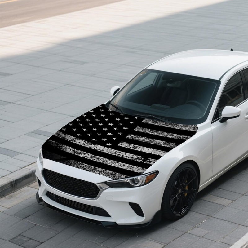 Tobethay Car Hood Flag Cover - 59x51 in Car Hood Cover Eagle Flag with 2 Adjustable Fasteners, Patriotic American Flag Bonnet Banner Universal Fit for Trucks, SUV, 250th Anniversary Flag - Image 3